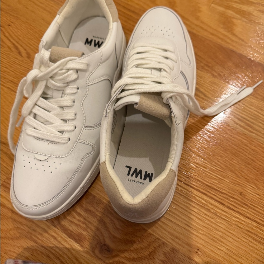 Madewell White and Tan Men's Sneakers